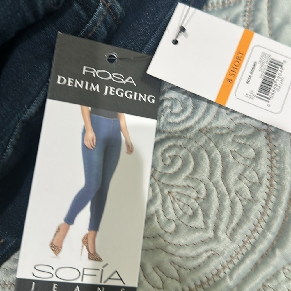 Sofia Vergara Dark Blue Rosa Denim Jeggings size 8 NWT - Picture 2 of 7